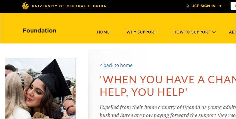 Support scholarships for UCF students